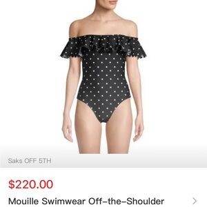 Mouille one piece off the shoulder swimsuit